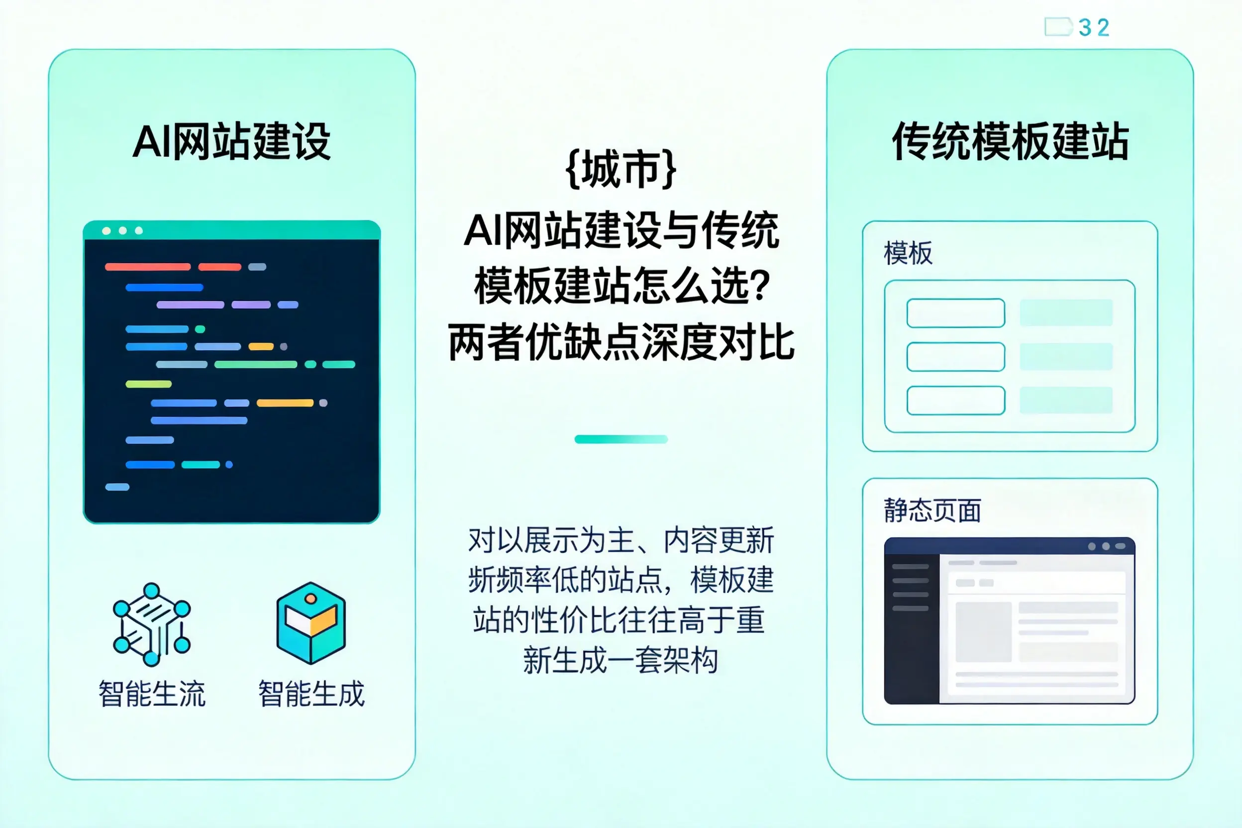 兰州AI网站建设与传统模板建站怎么选?两者优缺点深度对比