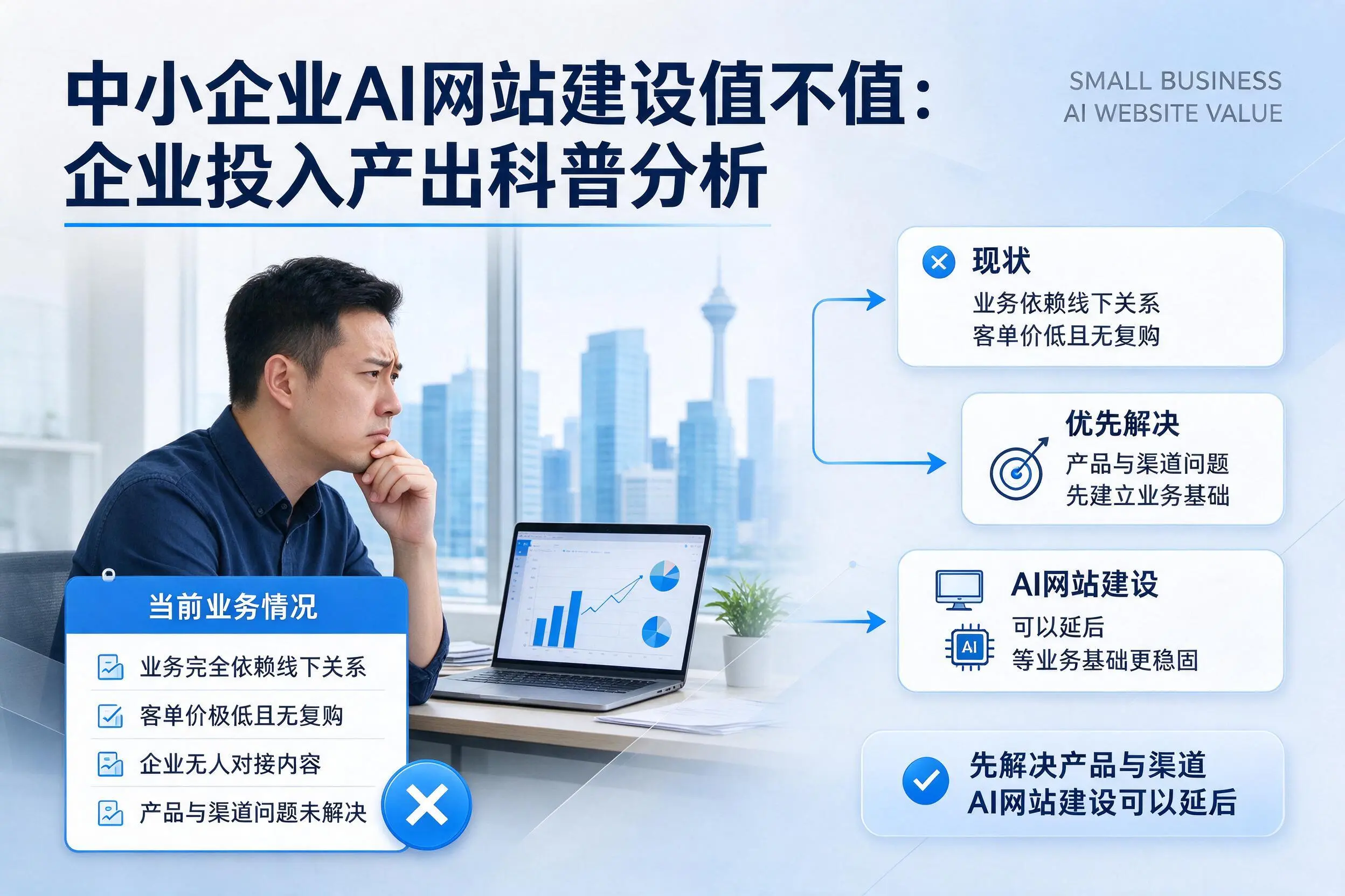 中小企业AI网站建设值不值：兰州企业投入产出科普分析