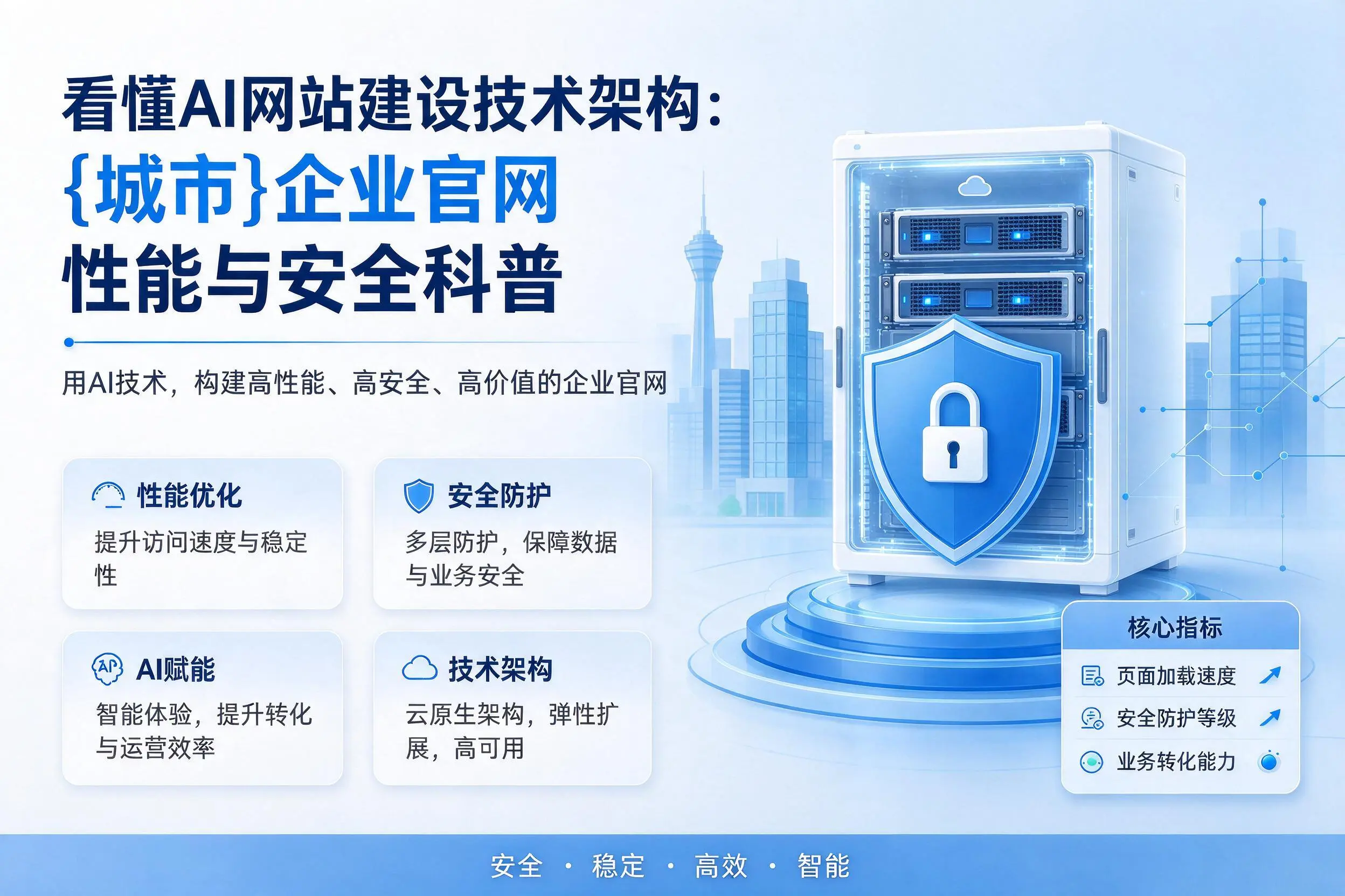 看懂AI网站建设技术架构:兰州企业官网性能与安全科普