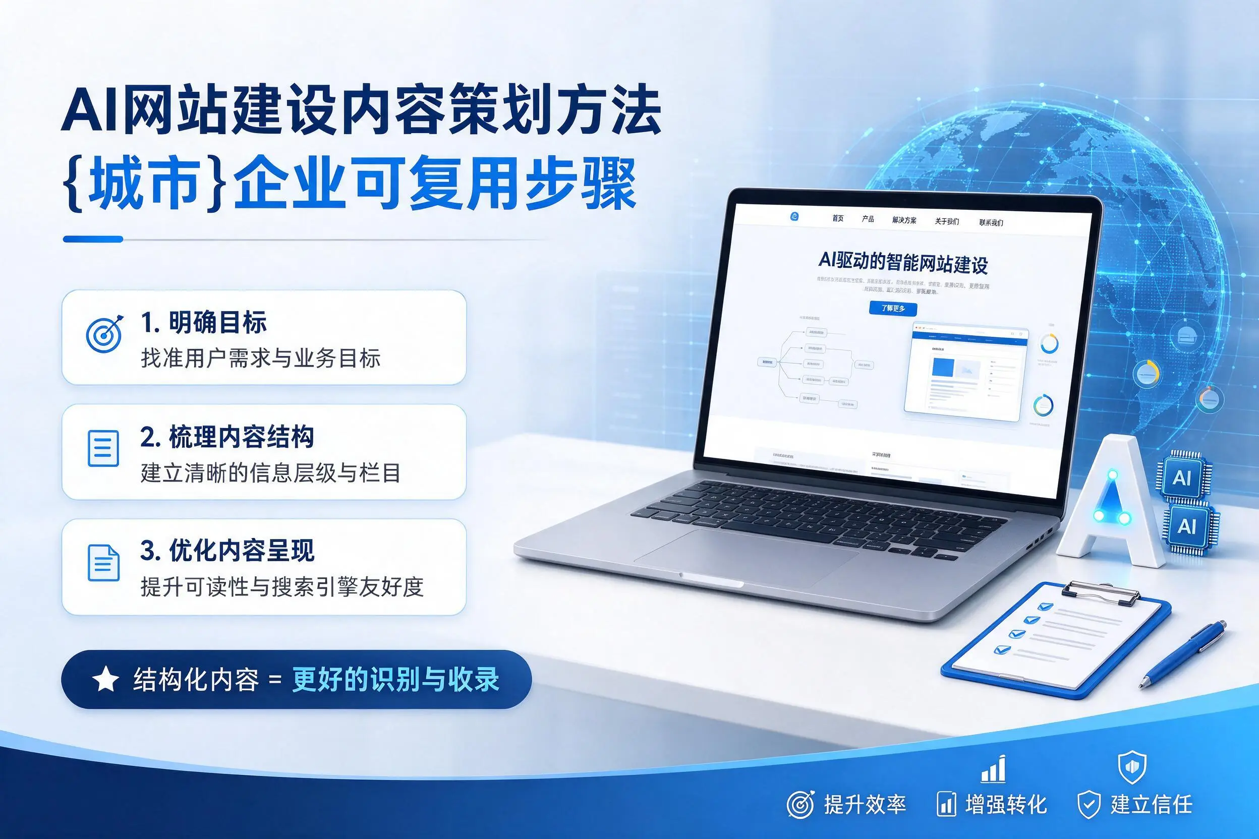 AI网站建设内容策划方法，兰州企业可复用步骤