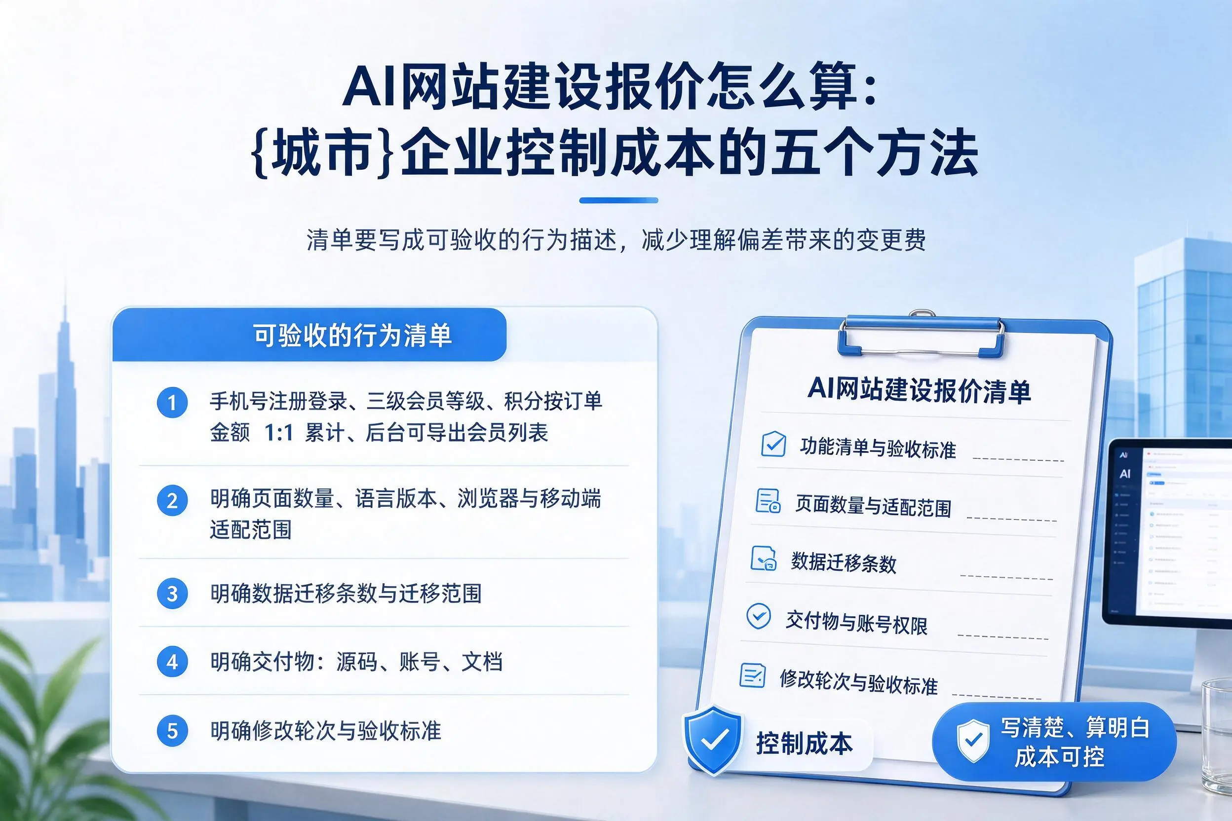 AI网站建设报价怎么算：兰州企业控制成本的五个方法